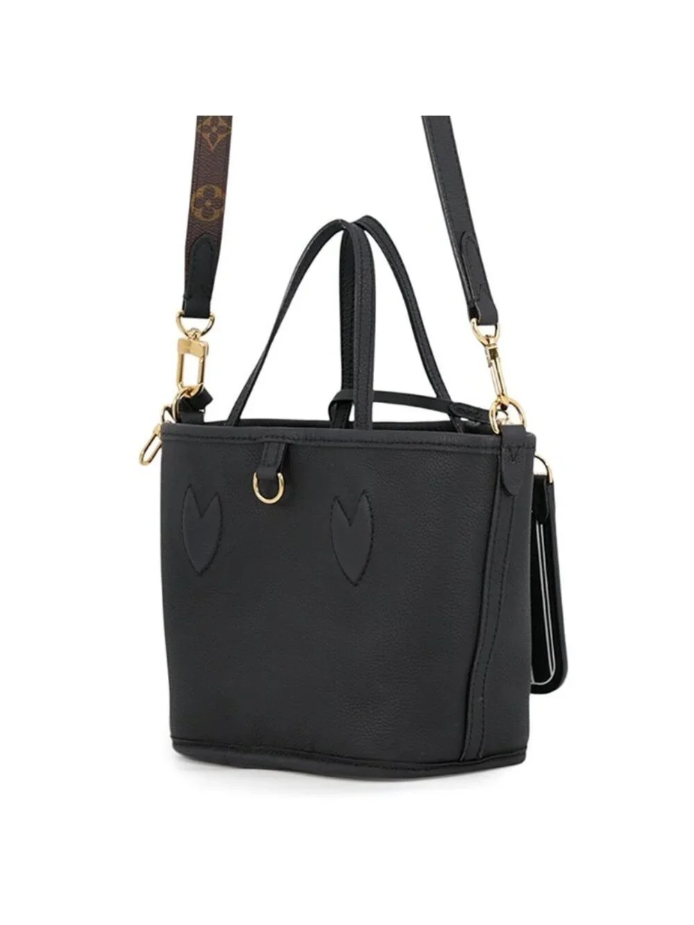 Louis Vuitton Tote Monogram Neverfull Inside Out BB 2-Way Shoulder Black